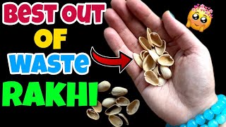 घर पर राखी बनाने का आसान तरीकाDIY Rakhi making at homeHow to make rakhi at homeBest out of waste [upl. by Akienahs]