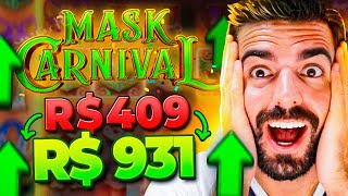 DOBREI MINHA BANCA COM A ESTRATEGIA DA ESCADINHA Mask Carnival slot [upl. by Mcmaster896]