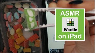 ASMR WORDLE On iPad With Gummy Candy  Whispered Game Play [upl. by Nike334]