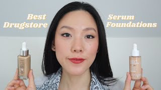 Drugstore Serum Foundations  Loreal True Match Nude Hyaluronic Tinted  Neutrogena Sensitive Skin [upl. by Amzu]