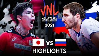 LEGENDARY MATCH  JAPAN vs RUSSIA  Mens VNL 2021 [upl. by Intosh770]