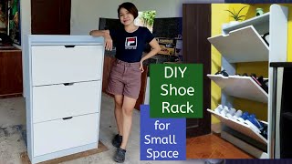 DIY Shoe Rack for Small Space  1 slot 3 layers Shoe Rack  Home Improvement  paano gumawa [upl. by Esilrac411]