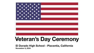 2024 EDHS Veterans Day Ceremony [upl. by Wavell]