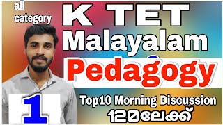 K TET Malayalam Pedagogy TOP10 QUESTION DISCUSSIONDAILY Malayalam QUESTION SERIESWAY TO 120 [upl. by Uttasta]