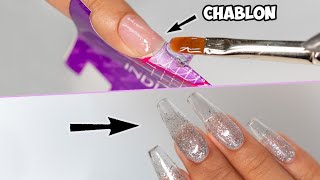 TUTO ONGLES en GEL CHABLON  Réussir une Forme Coffin [upl. by Adnolrehs]