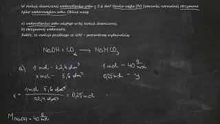 W reakcji chemicznej wodorotlenku sodu z 56 dm³ tlenku węgla IV warunki normalne otrzymano [upl. by Seline]
