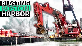 The Largest Waterside Excavator In the USA  Dredging the Boston Harbor  Great Lakes Dredge amp Dock [upl. by Aisined]