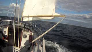 Sailing Alone from Fishers Island Sound to Cuttyhunk Island [upl. by Assilanna395]