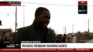 Kroonstad protest  Roads remain barricaded [upl. by Guthry762]