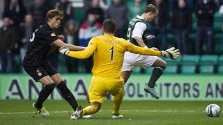 Leigh Griffiths Goal Gives Hibs Famous Victory Hibernian 10 Celtic 29122012 [upl. by Nekial]