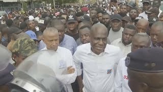 RDC  la marche de lopposition contre la CENI dispersée [upl. by Nahguav]