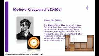 Brief History of Cryptography by Professor Tina Ashford at Middle Georgia State University [upl. by Lolita]