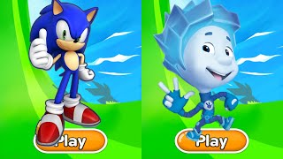 Sonic Dash Vs The Fixes  Movie Sonic Vs All Boss Zazz Egman All character Unlocked [upl. by Etsirk]