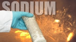 Sodium v Water slow motion  Periodic Table of Videos [upl. by Palila579]