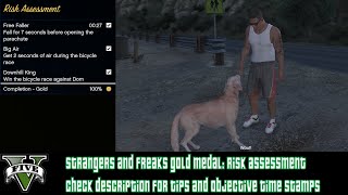 GTA V quotRisk Assessmentquot Strangers and Freaks Gold Medal [upl. by Airdnola]