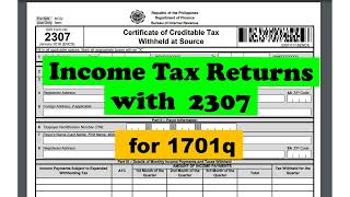 Quarterly Income Tax Return with 2307 [upl. by Evaleen635]