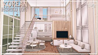 BLOXBURG Korean Inspired Loft Home  interior build 🤍 [upl. by Olive844]