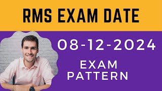 rms RMS Exam Date  08122024 RMS ಪ್ರವೇಶ ಪರೀಕ್ಷೆ [upl. by Reade428]