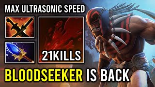 BLOODSEEKER IS BACK Ultrasonic Speed 100 Full Aghanim Effect Unlimited Electro DPS Dota 2 [upl. by Corel]