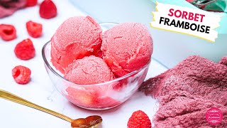 Sorbet framboise  la recette maison facile et délicieuse [upl. by Shayna]