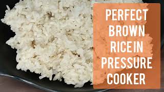 How to Cook Perfect Brown Rice in Pressure Cooker  Chef Style Easy Brown Rice Recipe trending yt [upl. by Annoynek]