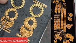 Gold wedding mangalsutra designs of 100 grams How to make gold jewellery ornaments Hand made [upl. by Uke]