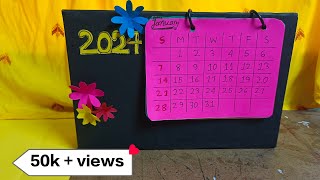 How To Makeing Desk Calendar At Home  DIY Calendar 2024  Paper Calendar Making Idea [upl. by Cheadle]