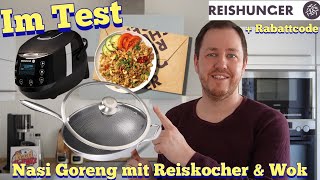 Reishunger Indonesisches Nasi Goreng  Gekocht mit Reishunger Reiskocher amp Wok  Plus Rabattcode [upl. by Anaitak]