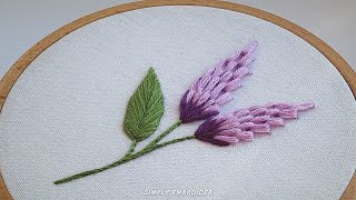 Enchanting Lavender Embroidery Made Easy Designs for Beginners Flower Embroidery for Beginners [upl. by Eelyah]