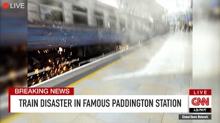 Train Disaster in London Paddington Station CRASH ON VIDEO [upl. by Aleuname]