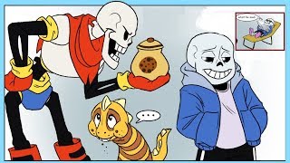 Baby Asriel Frisk Sansand Papyrus【Undertale Animation】Undertale Comic dubs Compilation [upl. by Bunker]