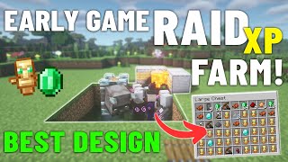 Early Game Minecraft Raid Farm 121 Tutorial [upl. by Enidlarej616]