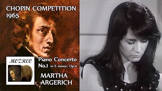 アルゲリッチ Argerichショパンコンクール Chopin Competition 1965ピアノ協奏曲第1番 ホ短調 Piano Concerto No 1 Op 11レコード高音質 [upl. by Lantha516]