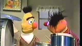 Classic Sesame Street  Ernie and Bert play the drums [upl. by Enilreug547]