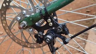 Disc brake assembling in government cycle  Government cycle to cycling cycle with disc brake [upl. by Keegan]