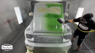 Green Hell Magno G Wagon G63 Gets Complete AutoFlex Liquid Wrap Transformation [upl. by Pages536]