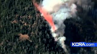 Fire burns hundreds of acres in Placer county [upl. by Alik]