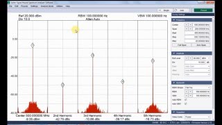 SIGNAL HOUND  Harmonic measurements using signalhound spectrum analyzersSA44B SA124B BB60C [upl. by Neelear]