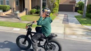 How to wheelie ur super73 Electric bike [upl. by Aniahs]