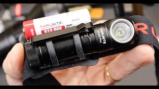 ThruNite TH20 Pro A 22 ultralight AA or 14500 battery 1000 lumen headlamp90degree flashlight [upl. by Tarsus]