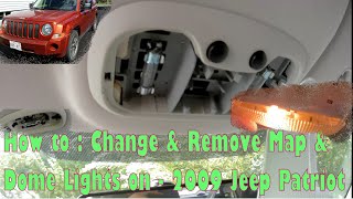 How to  Change remove Map Lights amp Dome Lights 2009 Jeep Patriot [upl. by Louanne]