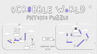 Scribble World Physics Puzzle  4K Full Walkthrough coolmathgames [upl. by Damara]