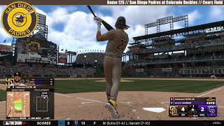 MLB THE SHOW 24  San Diego Padres at Colorado Rockies  Game 125 [upl. by Flannery]