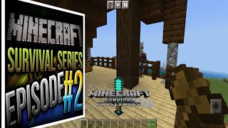 part 2 i build my noob house in minecraft  minecraft pe 2 [upl. by Etteuqram]