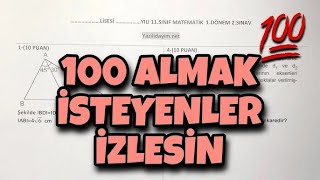 11 SINIF MATEMATİK 1 DÖNEM 1 YAZILI SORULARI [upl. by Olfe972]