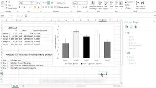 Plotting qPCR data graph with Standard Deviation Error Bars  Publishing Quality Chart in Excel [upl. by Atiz686]