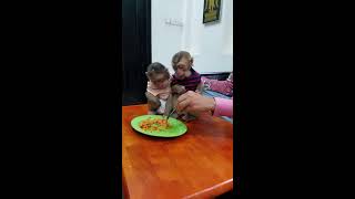 Today Kind mother feeding baby babymonky babyanimal icy babymonkey [upl. by Enyt260]