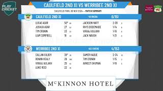 Caulfield 2nd XI v Werribee 2nd XI [upl. by Gable]