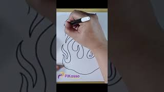 How to Draw a Flame Easy in Less Than One Minutes [upl. by Adoh830]