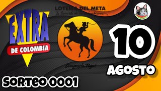 Resultado LOTERIA EXTRA DE COLOMBIA Y META Sabado 10 de Agosto de 2024 [upl. by Lerrehs53]